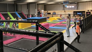 Trampoline jumping at B-Bounce