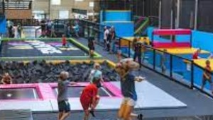 Trampoline jumping at B-Bounce